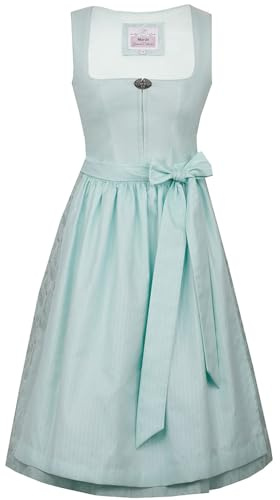 Marjo Dirndl Marktl 65cm Länge Mint Samtdirndl für Damen Pastell (DE/NL/SE/PL, Numerisch, 42, Regular, Regular, Mint)