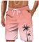 Generico Costume Uomo,Costume Uomo Mare Coulisse Regolabile Spiaggia Costumi da Bagno Piscina Fodera in Rete Boxer Surf Asciugatura Rapida Pantaloncini (Rosa,M)