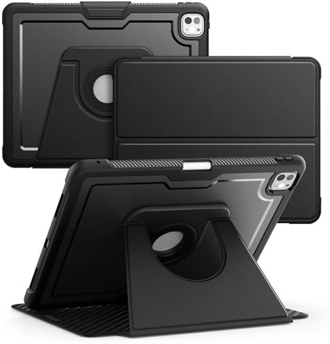 SLLMYYX Étui pour iPad Pro 13 7ème génération – Smart Cover magnétique, mise en veille/réveil automatique, support multi-angle, noir