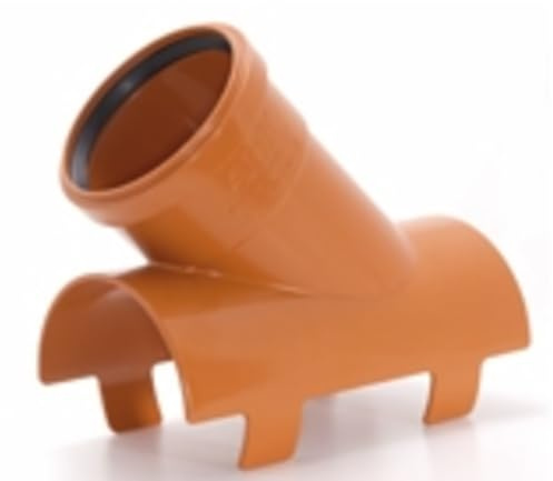 AIRFIT PVC_U Klebe-Clips-Abzweig 45 Grad DN 110 x 90 | 451190KA