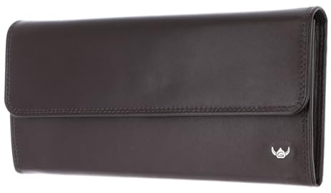 Golden Head Leder Geldbörse Polo RFID Protect Damenbörse 2828 Dunkelbraun
