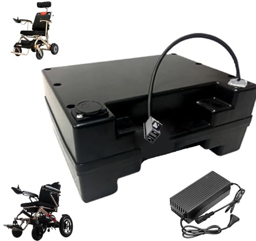 JCXYL EV Batterie pour Fauteuil Roulant électrique 24 V 20 Ah 25 Ah 30 Ah - Pack de Batteries Lithium Rechargeables Portables 24 Volts - Remplacement de Batterie au Plomb-Acide,T Plug,24V 25Ah