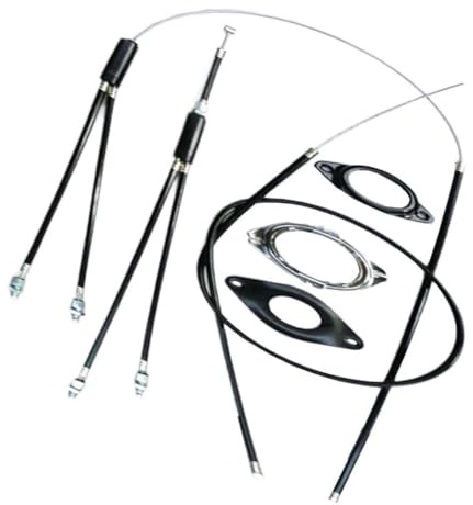 SylvaLexis BMX Gyro Brake Cable Set for Threaded Rotor - Complete Housing Kit for 1 & 1 1/8 Stems