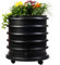 WORMbox | Lombricomposteur 3 Plateaux Noir + Jardinière | 48 litres | Compostez Vos déchets organiques, Les vers de Terre/lombrics produisent du lombricompost