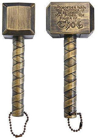 1 apribottiglie a forma di martello di Thor, facile da usare per famiglie, ristoranti, bar, hotel, (oro)