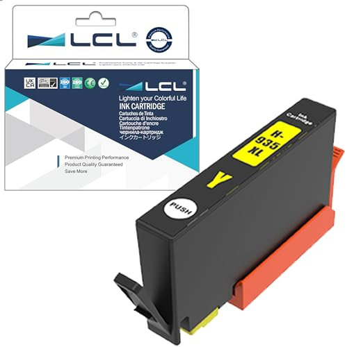 LCL Kompatibel Tintenpatrone 935XL (1Pack Gelb) Ersatz für HP Officejet Pro 6830 6230 6815 6835 6812 6820 6220 6836 6220 6800 6822 6825 Printers
