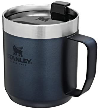 Stanley Classic Legendary Camp Mug Isotherme 0.35L - Garde 1.5 Heures à Chaud - 3 Heures à Froid - Lavable au Lave-Vaisselle - Sans BPA - Thermos Café - Gobelet Cafe - Tasse Isotherme - Night Fall