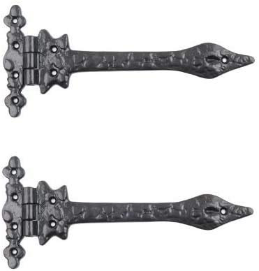 Paire de charnières en forme de fleur de lys 229 mm Noir
