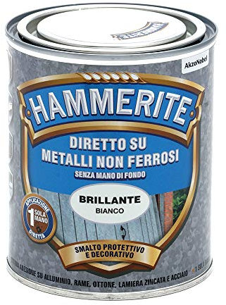 Hammerite Diretto Metalli non Ferrosi Bianco 0.75 L