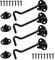 Jesdavan Ganchos de Cabina, 4 Pcs Gancho de Ventana Abierta, Manija de Acero Inoxidable, 4 Inch Gancho de Cabina, Puertas para Seguridad y Privacidad de su Casa, Hotel, Almacén (negro)
