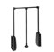 Emuca - Kleiderlift für Schrankbreite, kleiderschranklift, 450-600mm breite regulierbar, schwarz