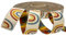Webband Boho Regenbogen - 2,00 EUR/m - rohweiß - Eigenproduktion - 17 mm - Meterware