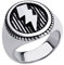 555Jewelry Edelstahl Flash Thunder Lightning Bolt Siegelring für Männer und Jungen, Metall, nicht bekannt