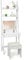 Multigot Ladder Desk, Dressing Vanity Set with Flip Top Mirror, 6 Removable Compartments, 2 Storage Shelves and 3 Hat Hooks, Makeup Shelving Table for Small Spaces