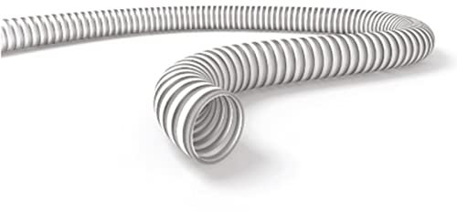 La zappa Ungiftiger Spiralschlauch Gartenschlauch Wasserschlauch für Motorpumpe mit weißer Verstärkungsspirale für Lebensmittelflüssigkeiten stoßfest (Ø 30 mm, 5 m)