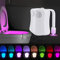 ProBytes 8 Colour Changing RGB Toilet Bowl LED Light - Automatic Glow in Dark/Night time Motion Sensor, All Types of Toilets, Style, Décor, Prevent Accidents, 3 x AAA Powered, Energy