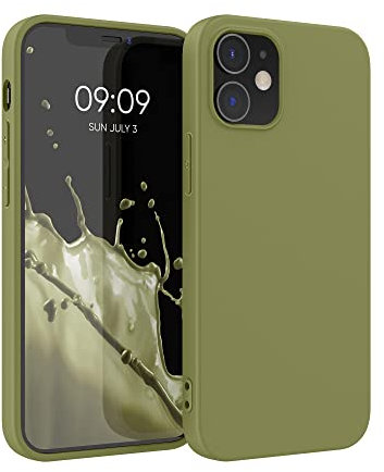 kwmobile Hülle kompatibel mit Apple iPhone 12 / iPhone 12 Pro Hülle - weiches TPU Silikon Case - Cover geeignet für kabelloses Laden - Porzellan Grün