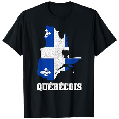 Quebecois Quebec Kartenflagge Pride Kanada T-Shirt