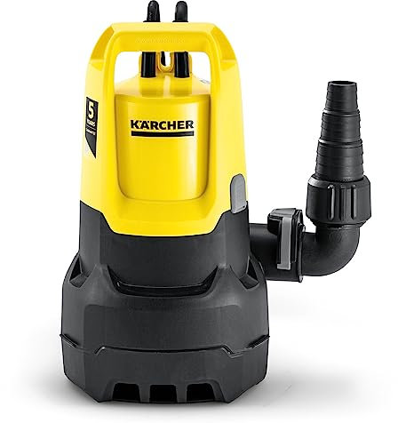 Elettropompa ad Immersione Kärcher SP 11.000 Dirt per Acque Scure, Filtra Particelle di Dimensioni Fino a 20 mm, Portata 11.000 l/h, Profondità Immersione max. 7 m, Altezza Acqua Residua 25 mm