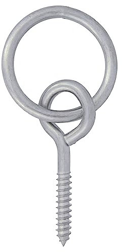 Amig - Anello con Gancio a Vite | Anello Ø7 x 50 mm, Gancio Ø6,8 x 55 mm | Ancoraggio per Montaggio a Parete o Soffitto | Punta del Bullone | Per Appendere e Sostenere Oggetti Leggeri