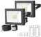 MEIKEE 60W Projecteur Exterieur Detecteur de Mouvement, 6500K Blanc Froid 70 Leds Super Lumineux 5200LM Spot LED Télécommande, IP66, 3 Modes, Eclairage Exterieur Detecteur pour Jardin Patio Garage