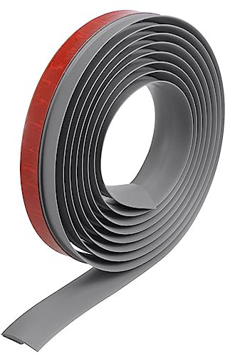 Sourcing Map Floor Edging Trim, Self Adhesive Carpet to Tile Transition Strip for Doorway Edge Height Less Than 3mm/0.12, Gray 9.84ft