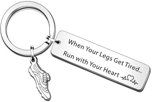 QMVMV Inspirational Runners Gifts Marathon Runner Keyring Gift for Fitness Gym Men Women Running Lovers Gifts Runner Training Gift Exercise Encouragement Gift