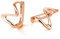 Reffeer 925 Sterling Silber Ocean Wave Creolen Huggies für Frauen Kleine Creolen Minimalistische Ohrringe (C-Rose Gold Plated)