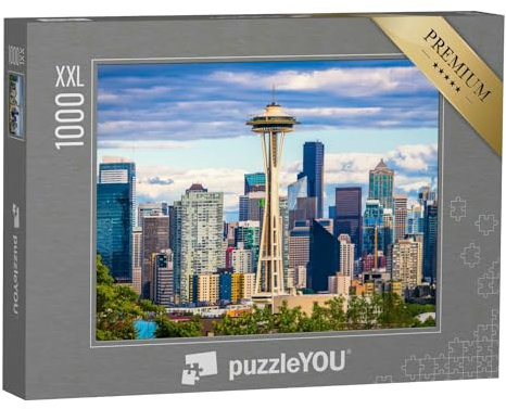 Puzzle 1000 Teile XXL „Seattle, Washington, USA: Skyline der Innenstadt“ – aus der Puzzle-Kollektion Seattle