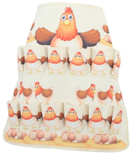 GRIRIW Eier Schürze Zum Eiersammeln Eierschürze Für Den Bauernhof Eierschürze Mit Taschen Eiersammelschürze Hühner Für Frauen Bettwäsche Aus Baumwolle Eierbeutel Mehrere Taschen Damen