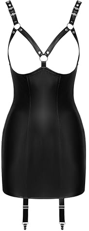 Zado Kleid aus Leder, Schwarz, M