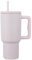 30oz Thermobecher mit Griff und Stroh, Kaffeebecher to Go, Doppelwandiger Edelstahl Vakuum Isolierbecher Große Kapazität für Tee Kaffee Wasser bestes Geschenk (Rouge, 887ml)