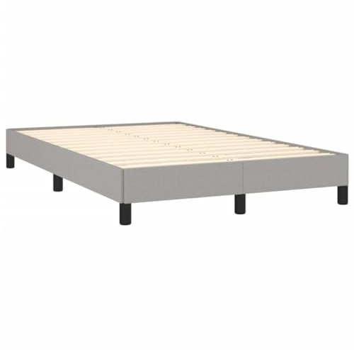 vidaXL Cadre de lit, Gris Clair, 120x190 cm, Tissu