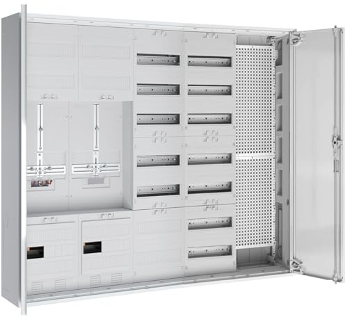 WITTKOWARE Komplett-Zählerschrank, 1x 3-Punkt Zählerplatz, 1x 3-Punkt RES/TSG, 2x Verteilerfelder, APZ, Mediafeld