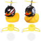 EIHI 2 Stück Fahrrad Quietscheente mit Helm | Die süße Fahrradhupe mit Propeller | Quietscheente Fahrrad - für Kinder | Ente mit Helm | Rubber Bike Deko | Geschenk für Weihnachten, Geburtstag...