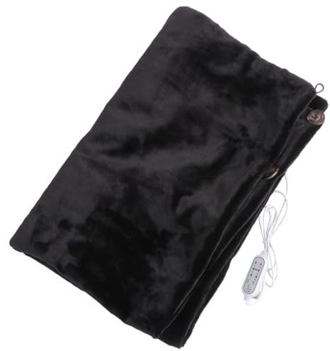 MERRYHAPY Heizdecke usb beheizter schal kuscheldecke warm heater blanket warmedecke warm blanket Schulterdecke Pflege-Hoodie wärmender Schal für den Winter elektrischer Schal Nerzvlies Black