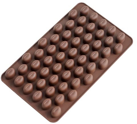 NHQZ NHQ Schokoladenform,Silikon Schokolade,Eiswürfelform,55 Mulden,Schokoladenbohnen,Formen Süßigkeiten Protein Form Fein Schokoladentafel Form Silikon Lebkuchenform Zubehör für Schokolade Gelee