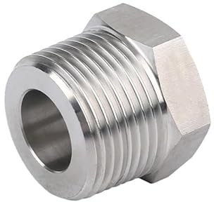 M8 M10 M14 M16 M18 Metric Male To Female Thread 304 Stainless Steel Reducer Bushing Reducing Pipe Fitting Connector Coupler(M16x1.5-BSP1I2)