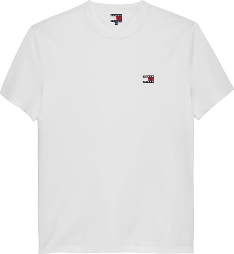 Tommy Hilfiger TJM REG Badge Tee EXT T-Shirt Herren, Ecru, XL