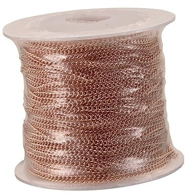 DIYEAH 1 Rolle DIY Kupferkette Gold Und Silberkette Schmuck Halskettenverlängerung Verbindungsdraht Ketten Faden Für Die Herstellung Von Armbändern Halskette Kette