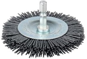 Nylon Wire Wheel, Filament Abrasive Wire Brush T Shape Drill Brush Wheel with 6mm Shank for Removal Rust Corrosion Paint (Grey)
