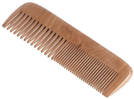IWOWHERO 1 Pieza Peine De Madera De Durazno Peine Resaltador Peine De Madera Para El Cabello Peine Antiestático Bambú
