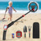 Metalldetektor für Kinder, Couleeur Verstellbare Länge 66–83cm & LCD-Display Metalldetektor Kinder, Wasserdichtem Suchspulen-Metalldetektor mit Schaufel, Rechen und Rucksack für die Schatzsuche