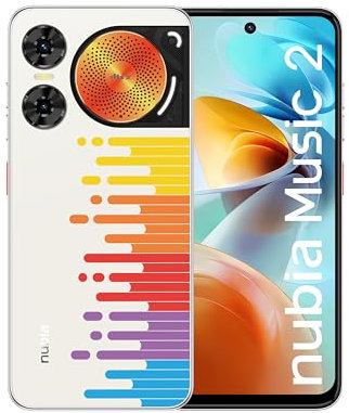 nubia Music 2 Melody Wave - Smartphone Android 14 con Display da 6.7 HD+, Fotocamera 50MP, Batteria 5000mAh, 4GB RAM e 128GB ROM, Processore Octa-Core, Display 120Hz, Ricarica Veloce 10W