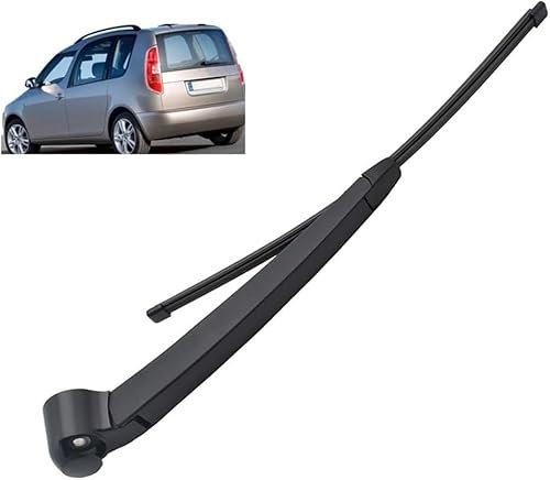 AjaxCat Scheibenwischer Hinten Ersatz, Hinterer Wischerblatt Wischerarm Geeignet für Skoda Roomster Praktik 2006-2013, Scheibenwischer Wischer Set