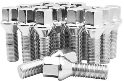 ZHjLut Autoradschrauben Kompatibel mit FIAT für 500 2012 2013 2014 2015 2016 2017 M12x1.25 Radschrauben Schaftlänge 28mm