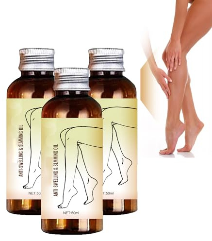 Straffendes Körpermassageöl - Feuchtigkeitsspendend auf Pflanzenbasis für Oberschenkel, Gesäß und Beine - Hautglättendes Tonisierungsöl für Frauen und Männer - schnell einziehend mit leichtem (3PCS)