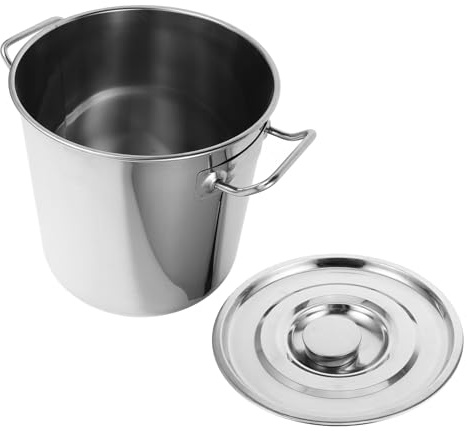 FUNNETOYU Marmite Inox avec Couvercle Épaisseur Øxcm Faitout Petit Pot de Cuisson Polyvalent pour Soupe et Nouilles Casserole Cuisine Robuste Acier Inoxydable