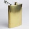 Prime Homewares Gold Hip Flask (8oz, 236ml) - Stainless Steel, Brushed Finish