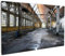 Wallario Leinwandbild Alte Industriehalle leerstehend und einsam - Wandbild 60 x 90 cm: Kunstdruck | Brillante lichtechte Farben | hochauflösend | verzugsfrei